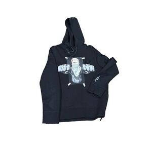 Neil Barrett Black Side Zip Hoodie boxing Brutus  Sz Medium Made In Italy